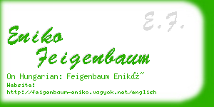 eniko feigenbaum business card